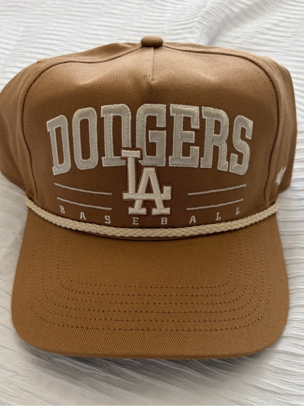 Los Angeles Dodgers Rope-Trim Baseball Cap - Tan